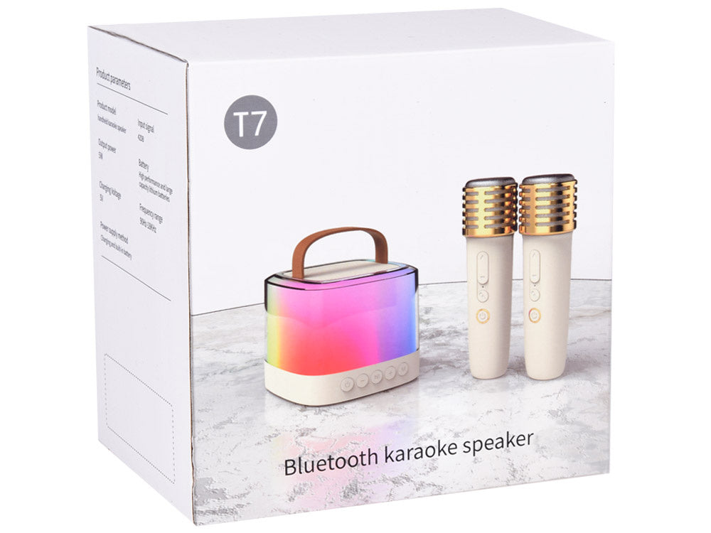 Bezvadu karaoke mikrofoni bērniem ar Bluetooth skaļruni – komplekts ar 2 mikrofoniem un gaismas efektiem