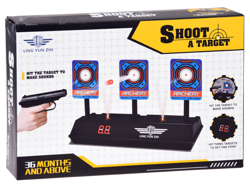Interaktīvs šaušanas mērķis bērniem ar skaņas un gaismas efektiem – piemērots Nerf pistolei