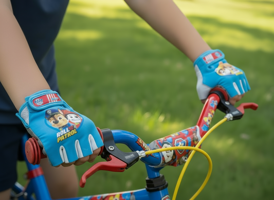 Paw Patrol velosipēda cimdi bērniem – zili, elastīgi un ērti cimdi drošai braukšanai ar riteni