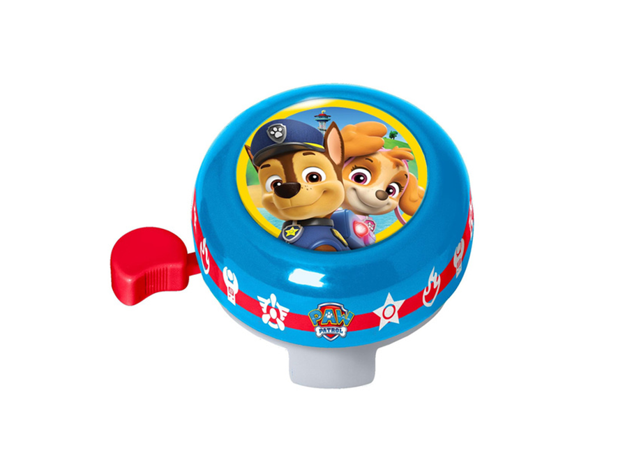 Paw Patrol velosipēda zvaniņš bērniem – zilas krāsas metāla zvaniņš ar Skye un Chase dizainu