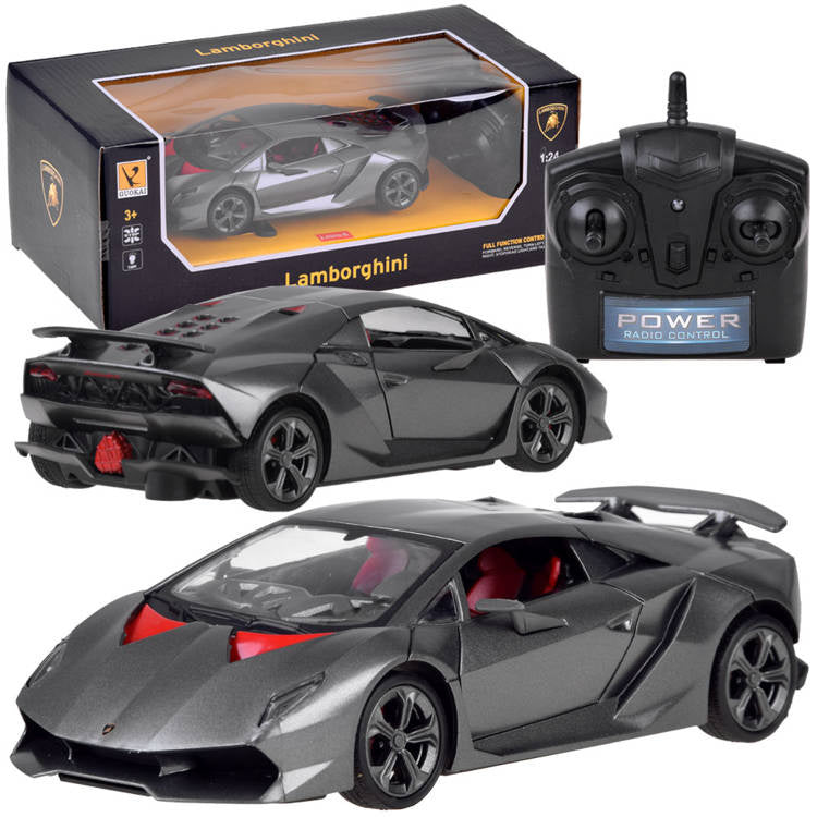 Lamborghini tālvadības rotaļu auto 1:24 – sportisks licencēts modelis ar 2.4GHz vadību bērniem.