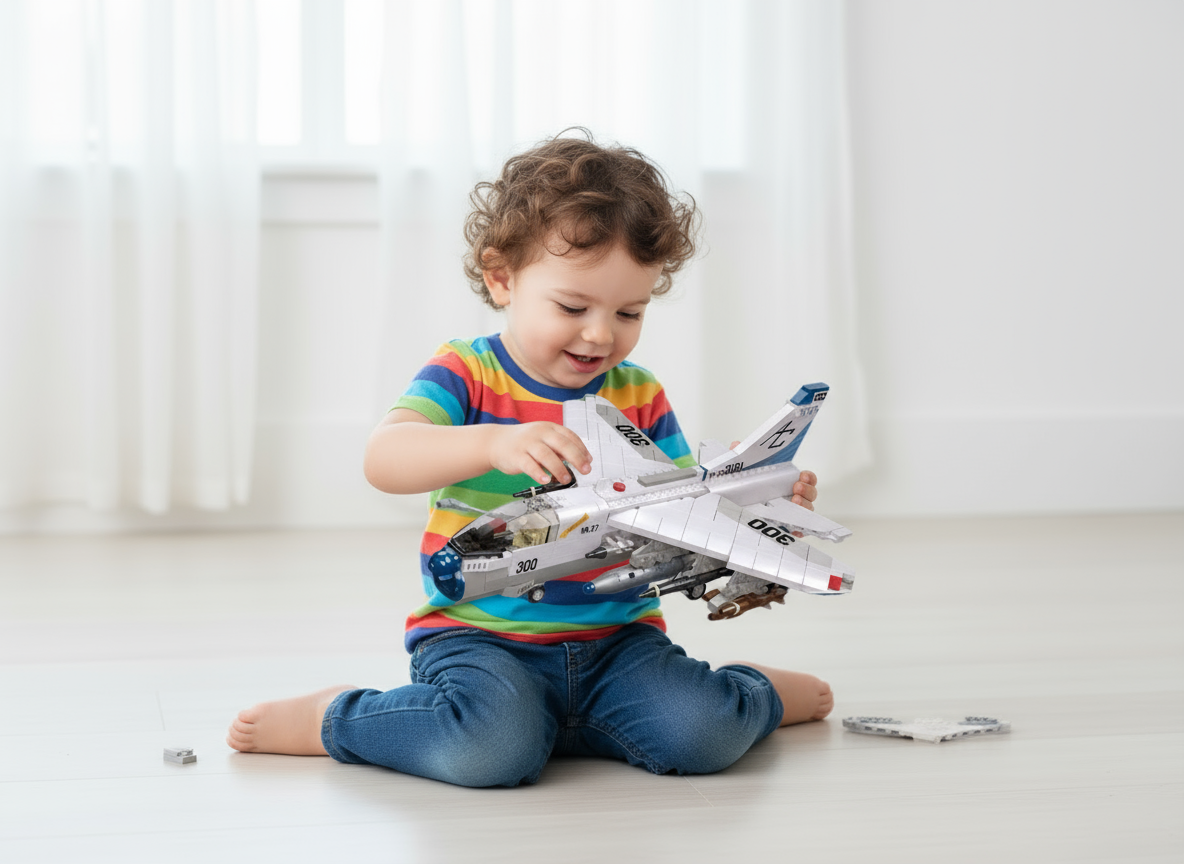 Lidmašīnas konstruktors komplekts ar 683 detaļām – radoša būvēšanas rotaļlieta bērniem