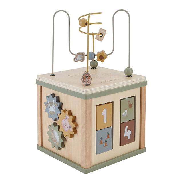 Little Dutch koka aktivitāšu kubs Mazā ferma – attīstoša un izglītojoša rotaļlieta bērniem