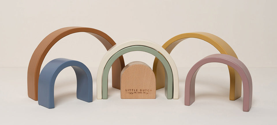 Little Dutch koka varavīksne – izglītojoša un attīstoša rotaļlieta bērniem