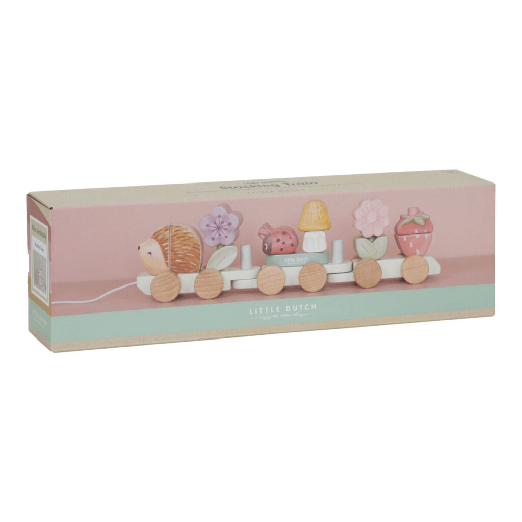 Little Dutch koka vilcieniņš Pasaku Dārzs – izglītojoša rotaļlieta bērniem ar dzīvniekiem un ziediem