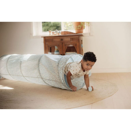 Little Dutch rāpošanas tunelis bērniem – zilā “Meža draugi” kolekcijas rotaļlieta motorikas un kustību attīstībai