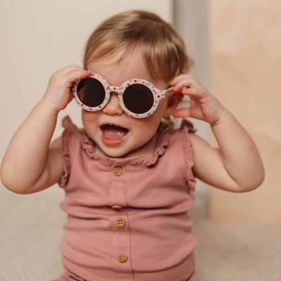 Little Dutch bērnu saulesbrilles Rozā ziediņi – stilīgas UV400 aizsardzības brilles meitenēm vasaras saulainām dienām