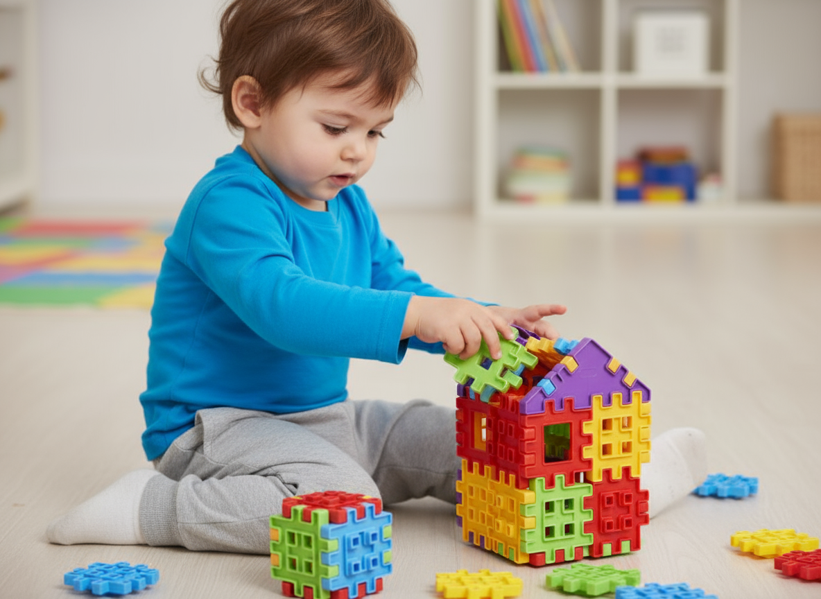 Little Tikes krāsainie Wafle klucīši – 60 gab. + soma