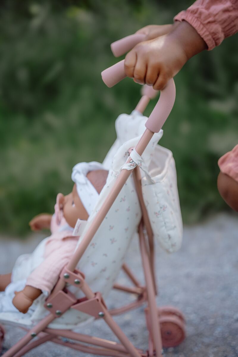 Little Dutch bērnu leļļu rati ar metāla rāmi un auduma sēdekli rotaļām un pastaigām