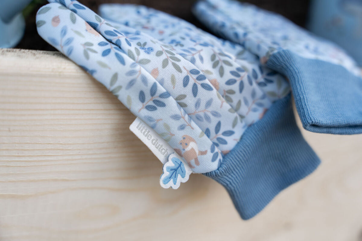 Little Dutch bērnu dārza cimdi ar Meža draugu dizainu – ērti un izturīgi cimdi dārza darbiem un rotaļām ārā