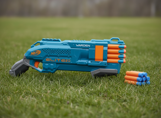 Nerf Elite 2.0 Warden šautriņu pistole bērniem ar 16 šautriņām – rotaļlieta aktīvām un aizraujošām spēlēm