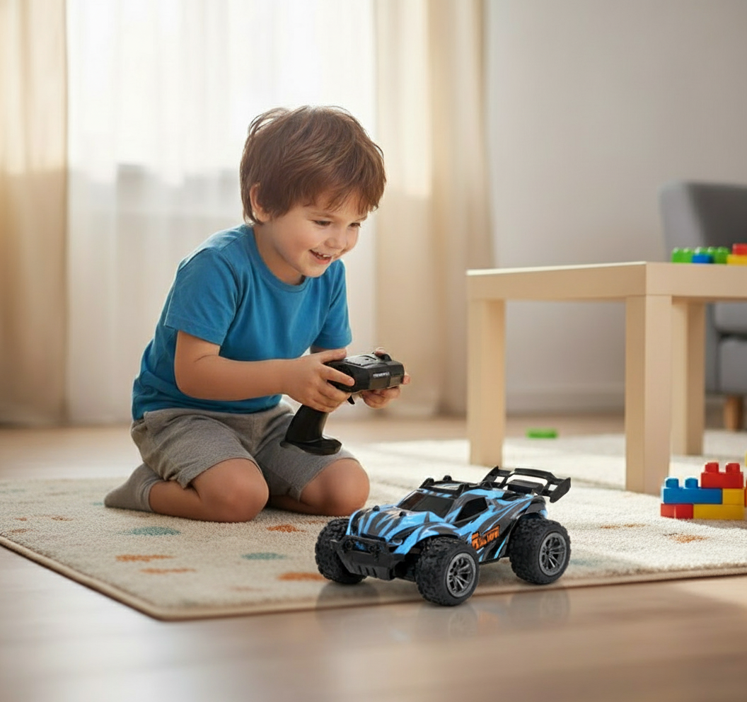 RC mašīna Rapid Monster ar LED apgaismojumu un pulti – radiovadāma rotaļlieta bērniem