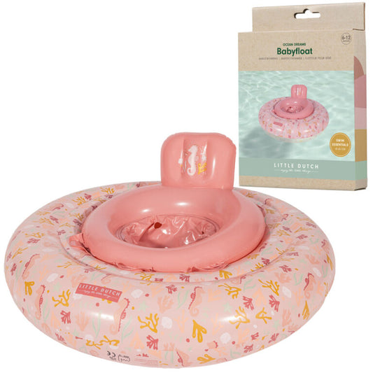Peldriņķis mazulīšiem Ocean Dreams Pink, Swim Ring Babyfloat, Little Dutch