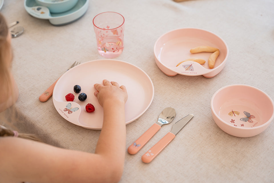 Little Dutch trauki, galda piederumu komplekts - Ziedi un tauriņi