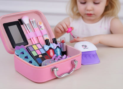 bērnu manikīra komplekts, kosmētikas koferis, nagu lakas komplekts meitenēm, rotaļu manikīra rīki, meiteņu skaistumkopšanas komplekts