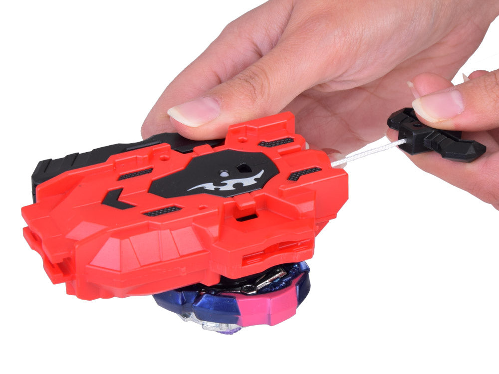 Beyblade tipa komplekts bērniem ar 8 ripām, 4 palaidējiem un čemodānu – aizraujošas sacensību rotaļas