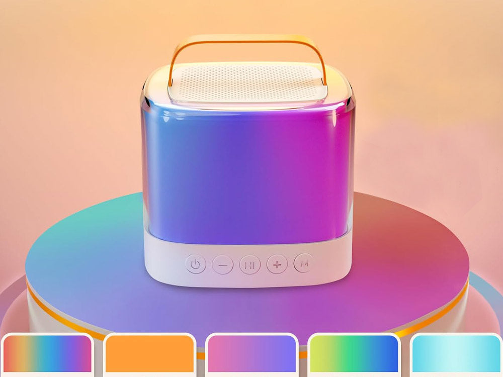 Bezvadu karaoke mikrofoni bērniem ar Bluetooth skaļruni – komplekts ar 2 mikrofoniem un gaismas efektiem