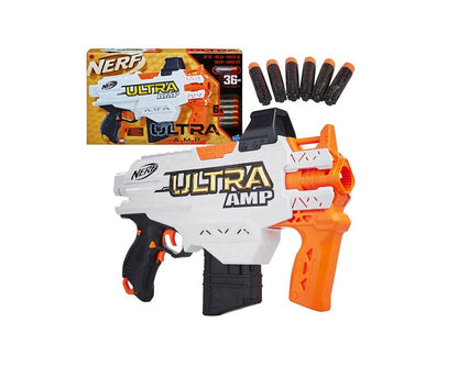 Hasbro Nerf Ultra AMP šautriņu pistole bērniem ar 6 šautriņām – rotaļlieta aktīvām spēlēm