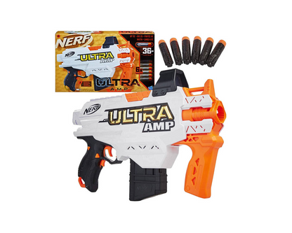 Hasbro Nerf Ultra AMP šautriņu pistole bērniem ar 6 šautriņām – rotaļlieta aktīvām spēlēm