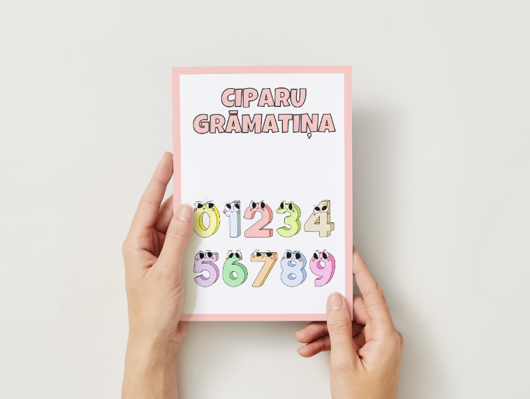 Jautrie cipari – drukājamas krāsojamās lapas bērniem PDF formātā, lai mācītos ciparus un krāsu nosaukumus.