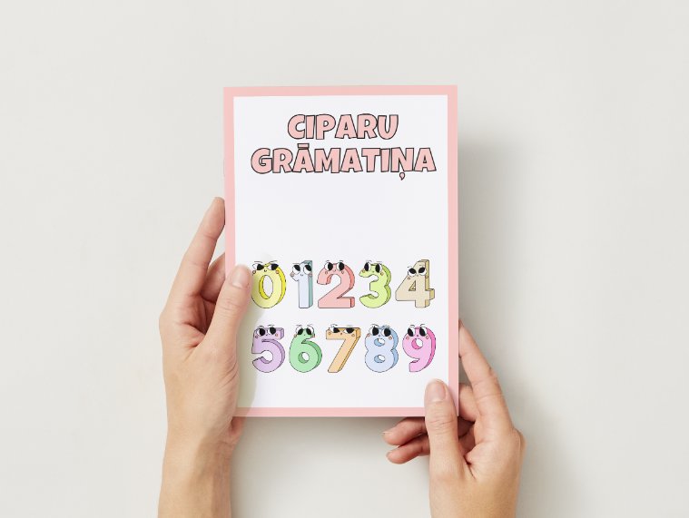 Jautrie cipari – drukājamas krāsojamās lapas bērniem PDF formātā, lai mācītos ciparus un krāsu nosaukumus.