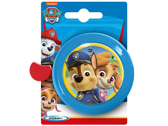 Paw Patrol velosipēda zvaniņš bērniem – zilas krāsas metāla zvaniņš ar Skye un Chase dizainu