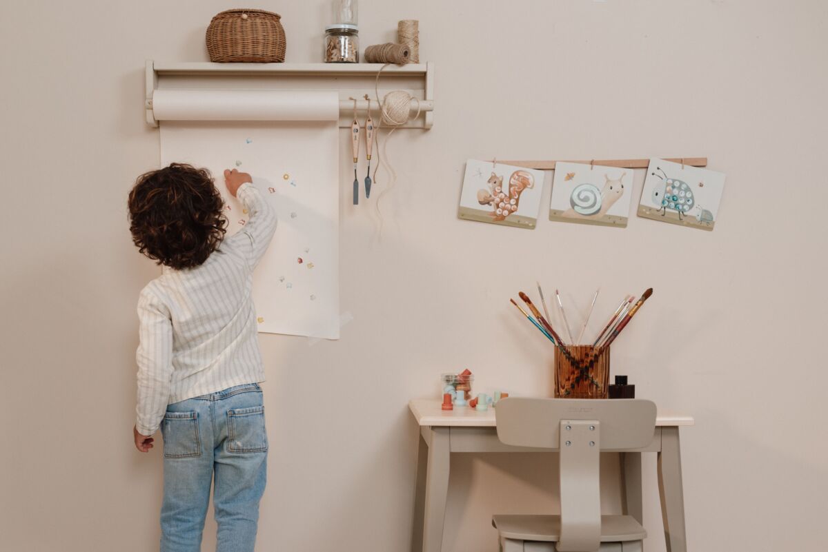 Little Dutch krāsainie zīmogi Mazā ferma – radošs komplekts ar 16 formām bērnu zīmēšanai un smalkās motorikas attīstīšanai