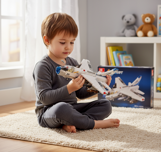 Lidmašīnas konstruktors komplekts ar 683 detaļām – radoša būvēšanas rotaļlieta bērniem