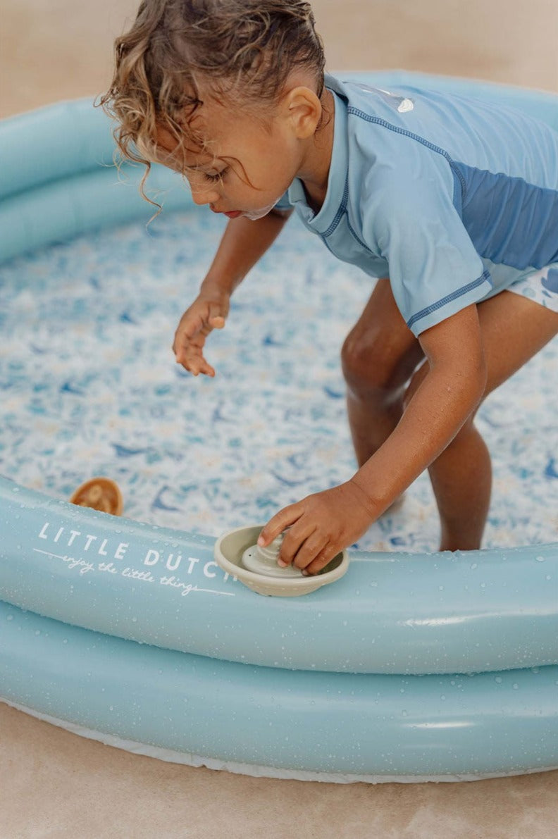 Little Dutch bērnu baseins zilā okeāna tematikā – piepūšams ūdens baseins vasaras rotaļām bērniem