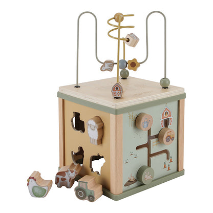 Little Dutch koka aktivitāšu kubs Mazā ferma – attīstoša un izglītojoša rotaļlieta bērniem