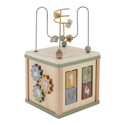 Little Dutch koka aktivitāšu kubs Mazā ferma – attīstoša un izglītojoša rotaļlieta bērniem