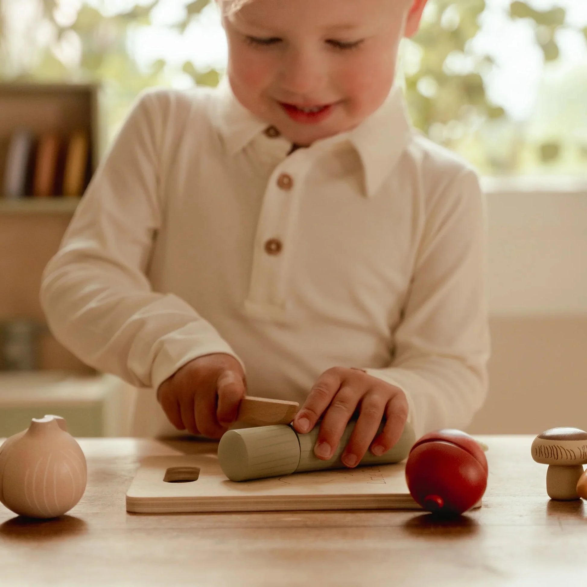 Little Dutch koka dārzeņu komplekts – koka rotaļu ēdiens bērniem