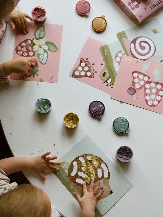 Little Dutch pirkstiņkrāsu komplekts bērniem – radoša un attīstoša rotaļlieta ar drošām krāsām