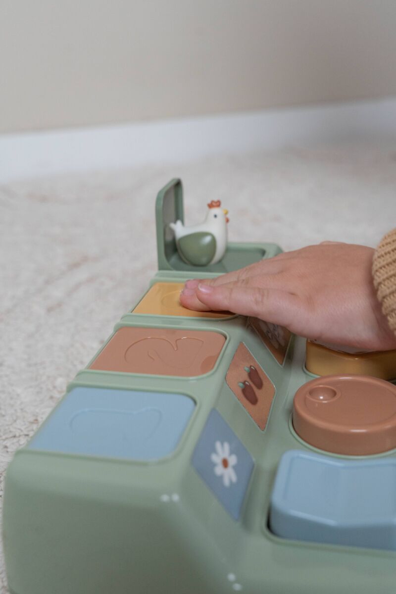 Little Dutch Pop-up dzīvnieku spēle – krāsaina rotaļlieta bērniem motorikas attīstībai