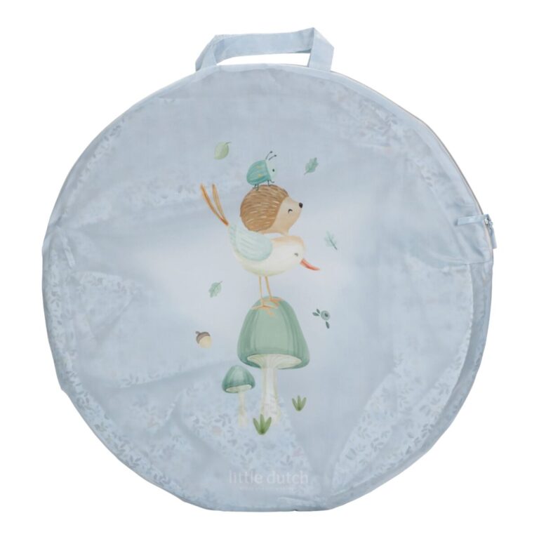 Little Dutch rāpošanas tunelis bērniem – zilā “Meža draugi” kolekcijas rotaļlieta motorikas un kustību attīstībai