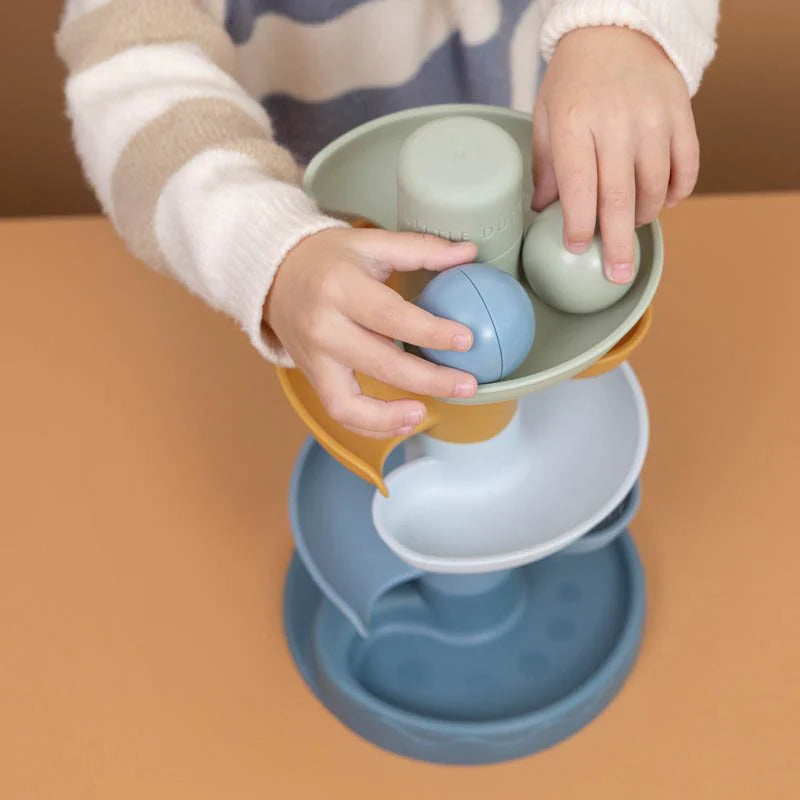 Little Dutch spirālveida tornis – koka bumbiņu rotaļlieta bērniem