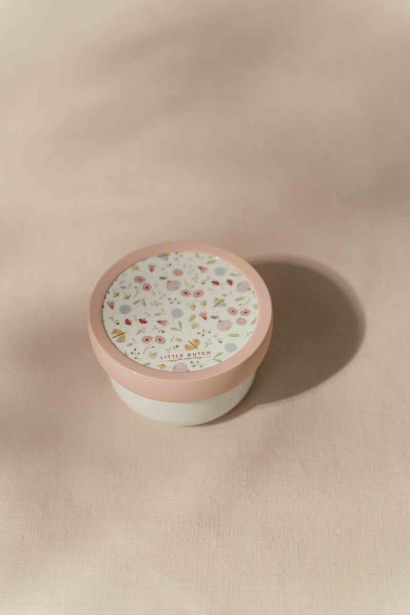 Little Dutch uzkodu trauciņš – ziedu un tauriņu dizains, piemērots bērniem uzkodām ceļā