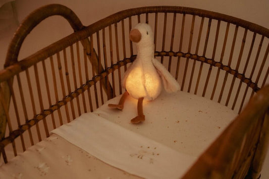 Little Dutch zoss ar skaņu un gaismu – mīksta mīļmantiņa mazulim ar LED nakts gaismu un šūpuļdziesmām.