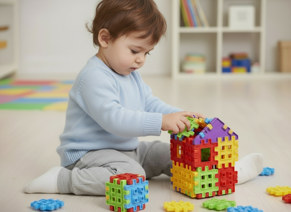 Little Tikes krāsainie Wafle klucīši – 60 gab. + soma