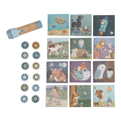 Little Dutch bērnu projektors ar pasaku attēliem – rotaļlieta stāstu vakariem un radošai iztēlei