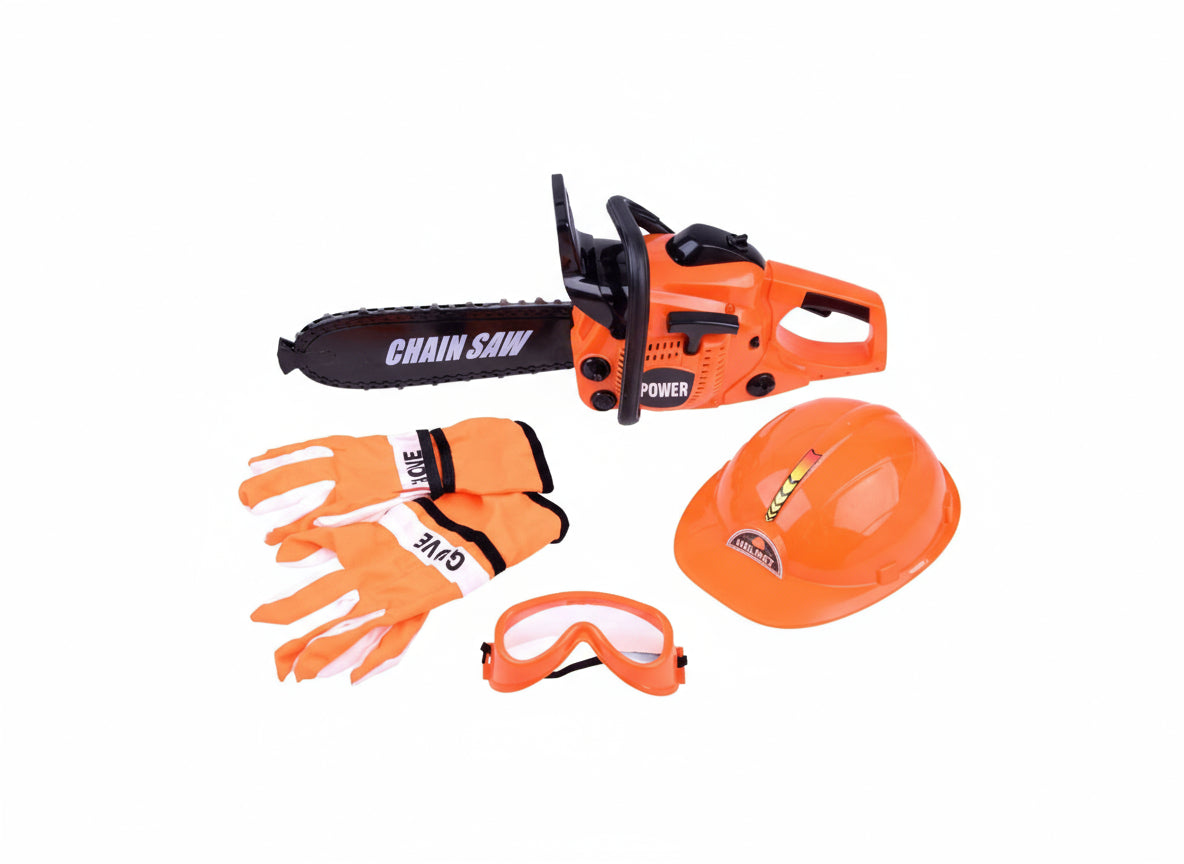 Mazā mežcirtēja rotaļu komplekts ar motorzāģi – aizraujoša rotaļlieta ar skaņas un kustību efektiem bērniem.