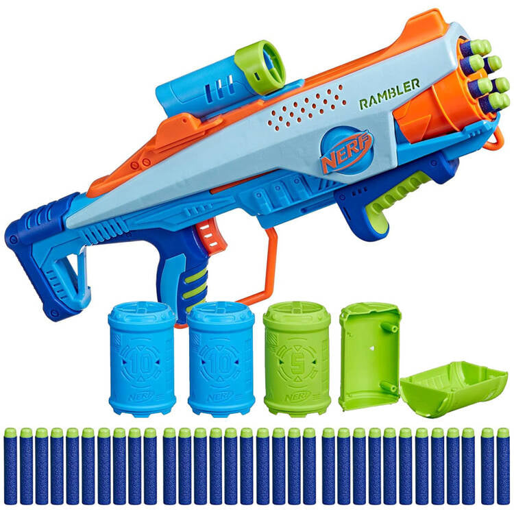 Nerf Elite JR Rookie Pack pistole ar 32 šautriņām un 4 mērķiem