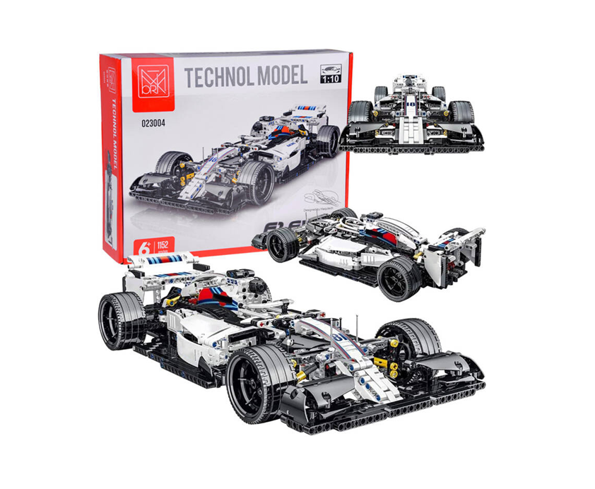 Tehniskais konstruktors Formula 1 auto ar 1152 detaļām – radoša būvēšanas rotaļlieta bērniem